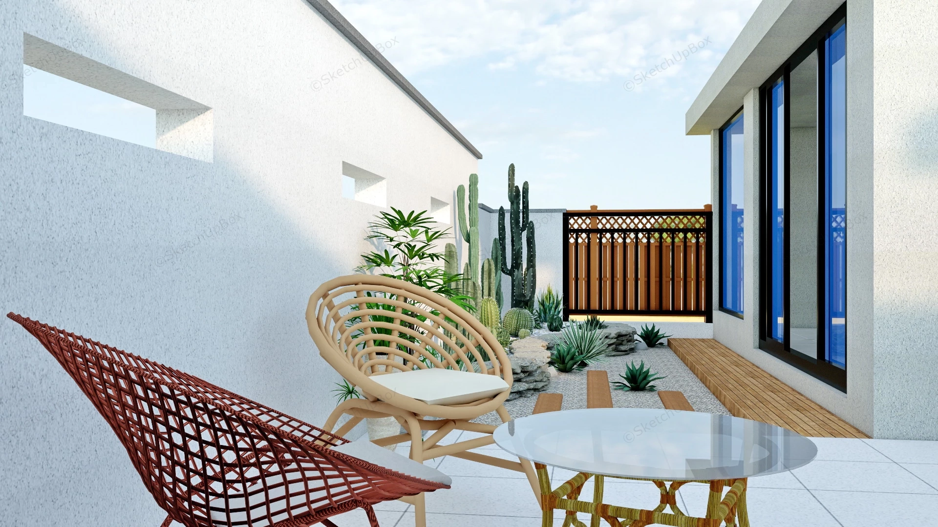 Small Desert Garden Ideas sketchup model preview - SketchupBox