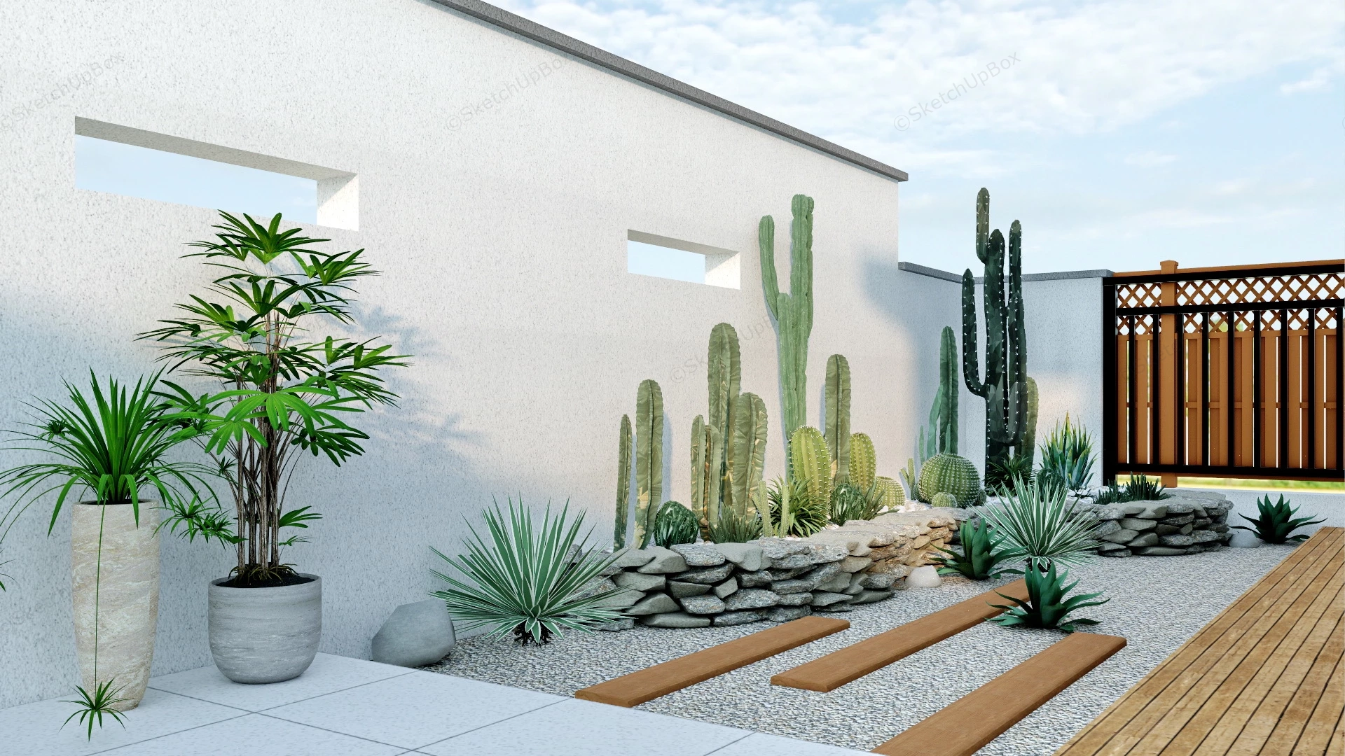 Small Desert Garden Ideas sketchup model preview - SketchupBox