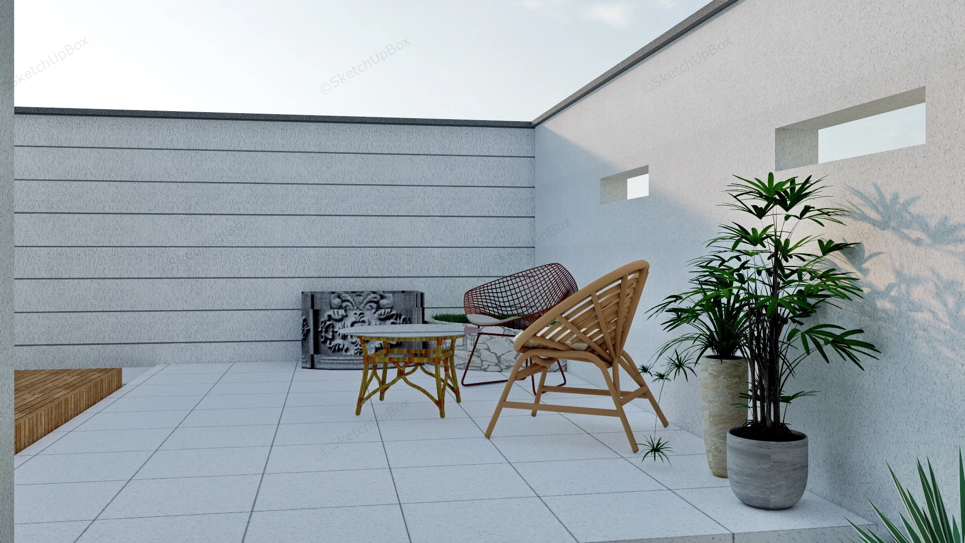 Small Desert Garden Ideas sketchup model preview - SketchupBox