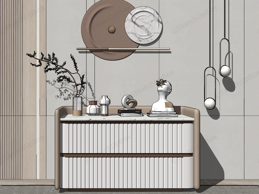 Decorative Sideboard Cabinet sketchup model preview - SketchupBox