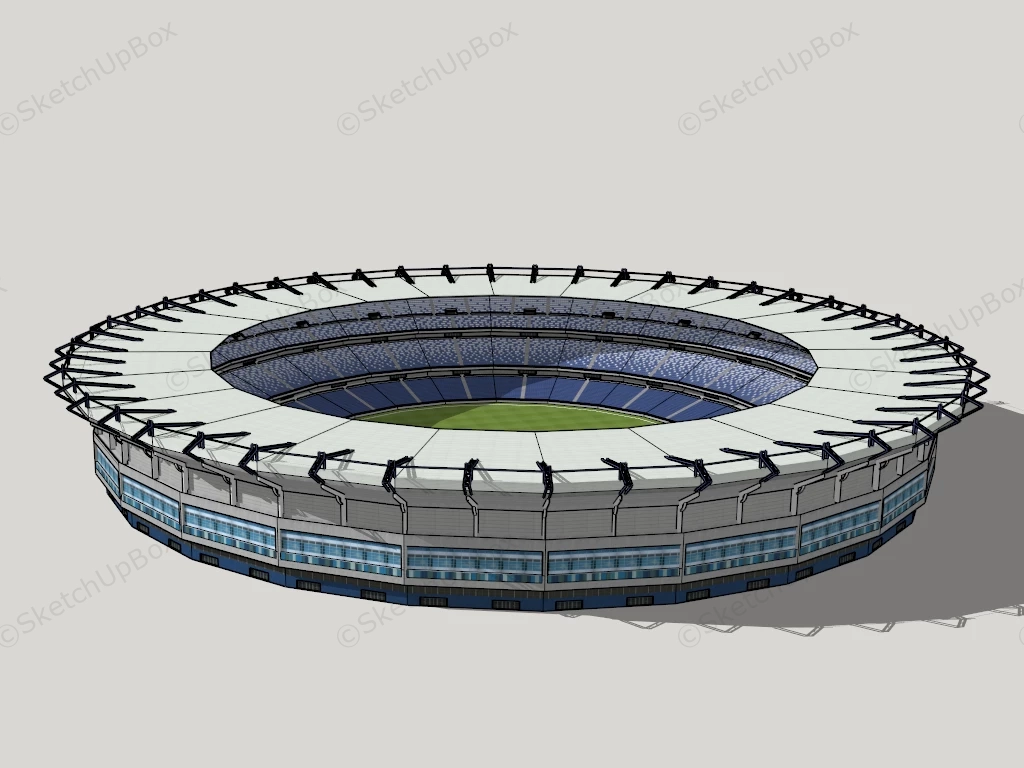 Round Stadium sketchup model preview - SketchupBox