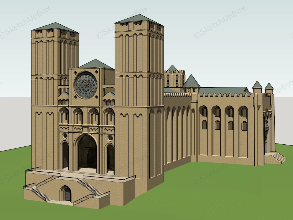 Catedral De Santiago De Compostela sketchup model preview - SketchupBox