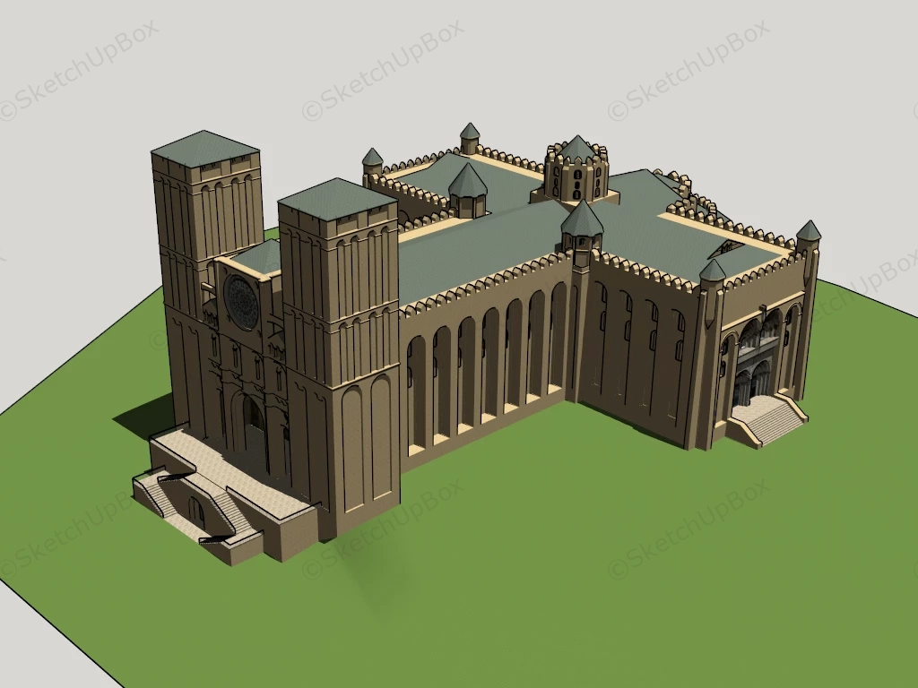 Catedral De Santiago De Compostela sketchup model preview - SketchupBox