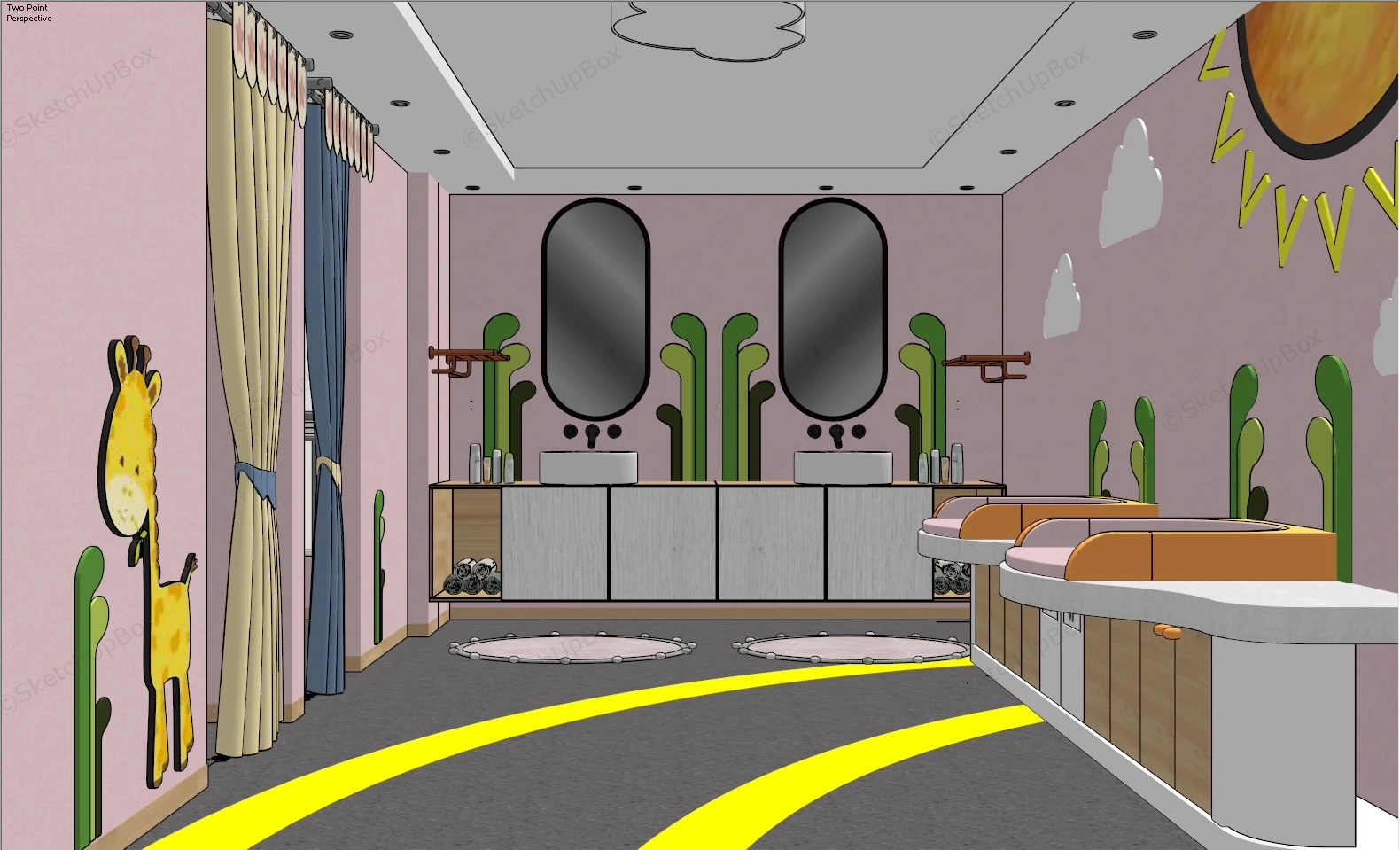 Nursing Room Design sketchup model preview - SketchupBox