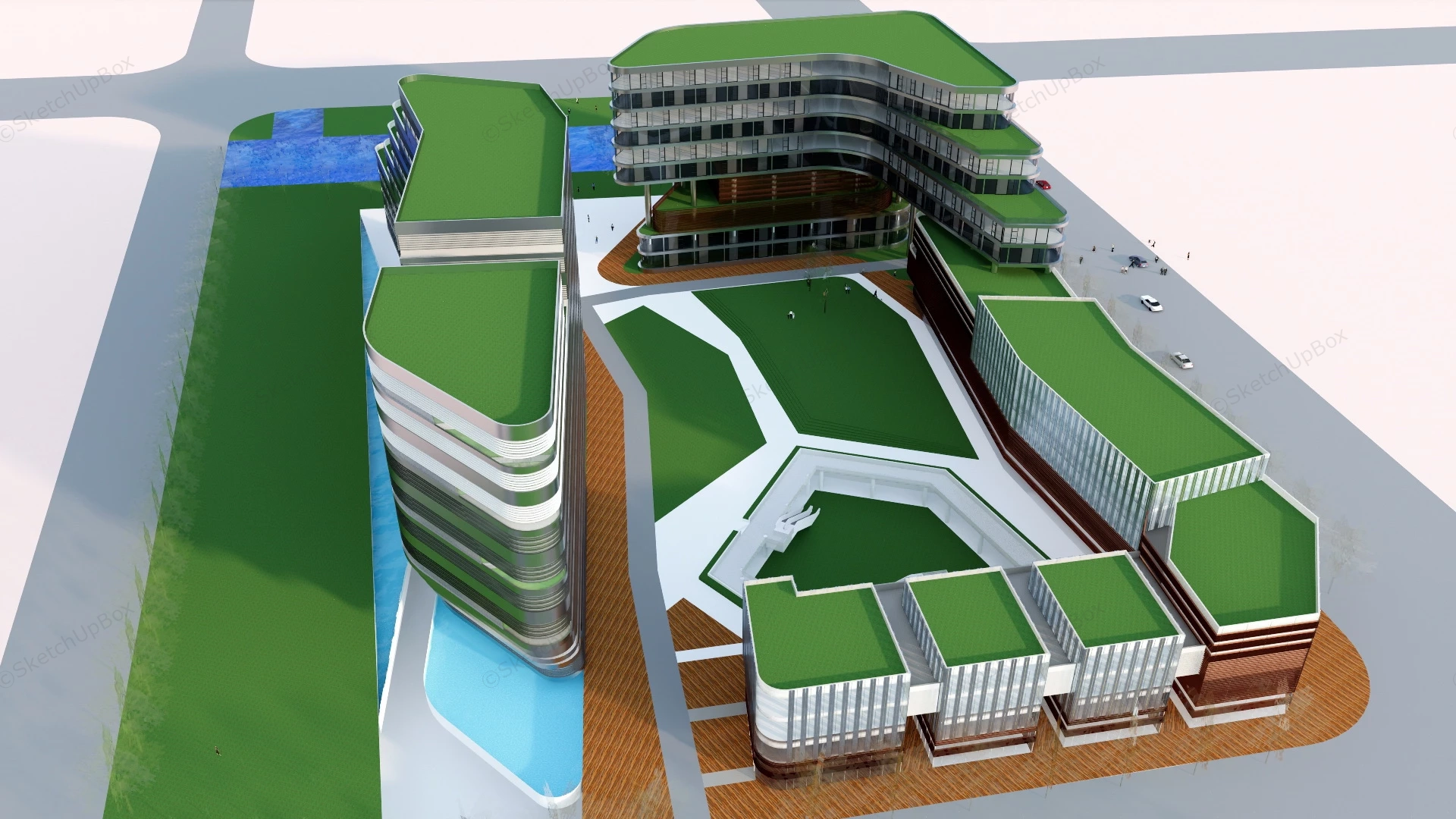 Science And Technology Park Design sketchup model preview - SketchupBox