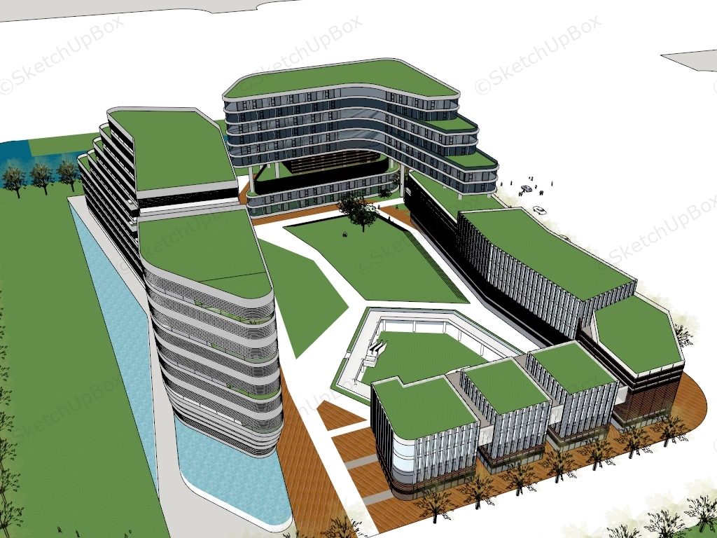 Science And Technology Park Design sketchup model preview - SketchupBox