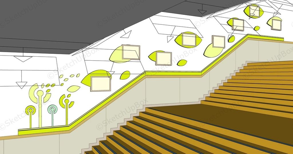 Kindergarten Stairs Decoration Ideas sketchup model preview - SketchupBox