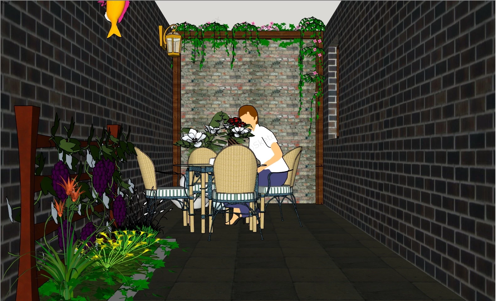 Tiny Patio Idea sketchup model preview - SketchupBox