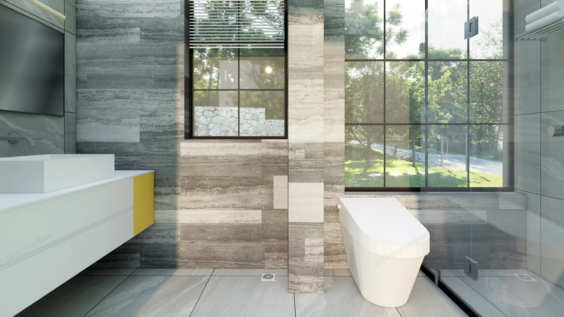 Light Grey Bathroom Ideas sketchup model preview - SketchupBox