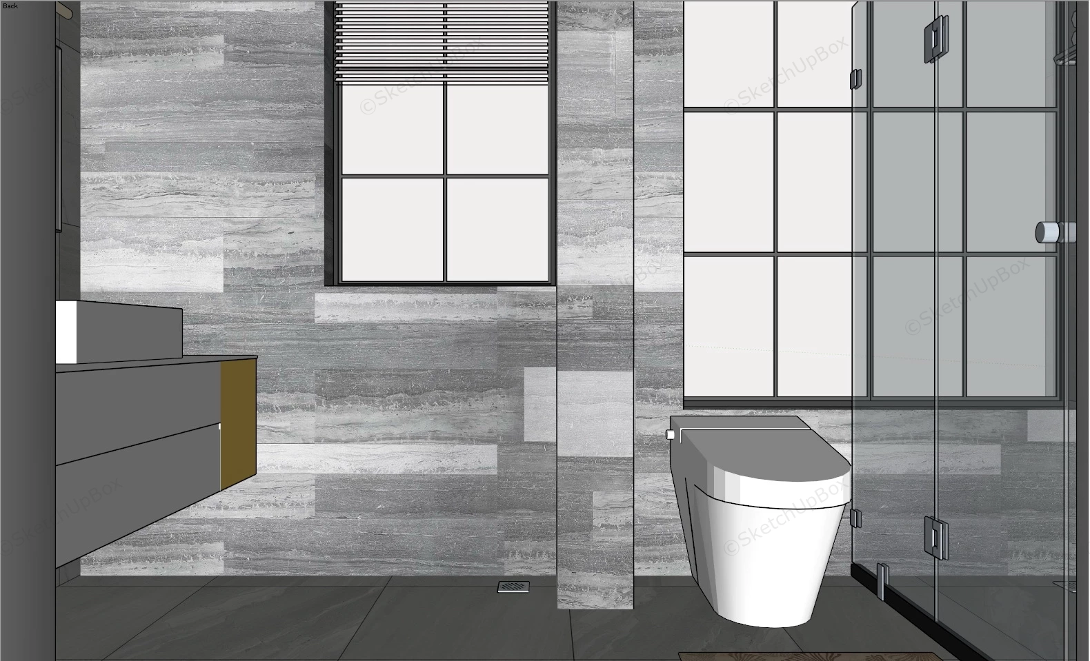 Light Grey Bathroom Ideas sketchup model preview - SketchupBox