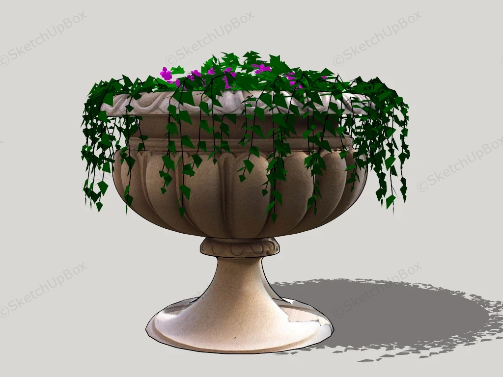 Large Outdoor Planter Pot sketchup model preview - SketchupBox