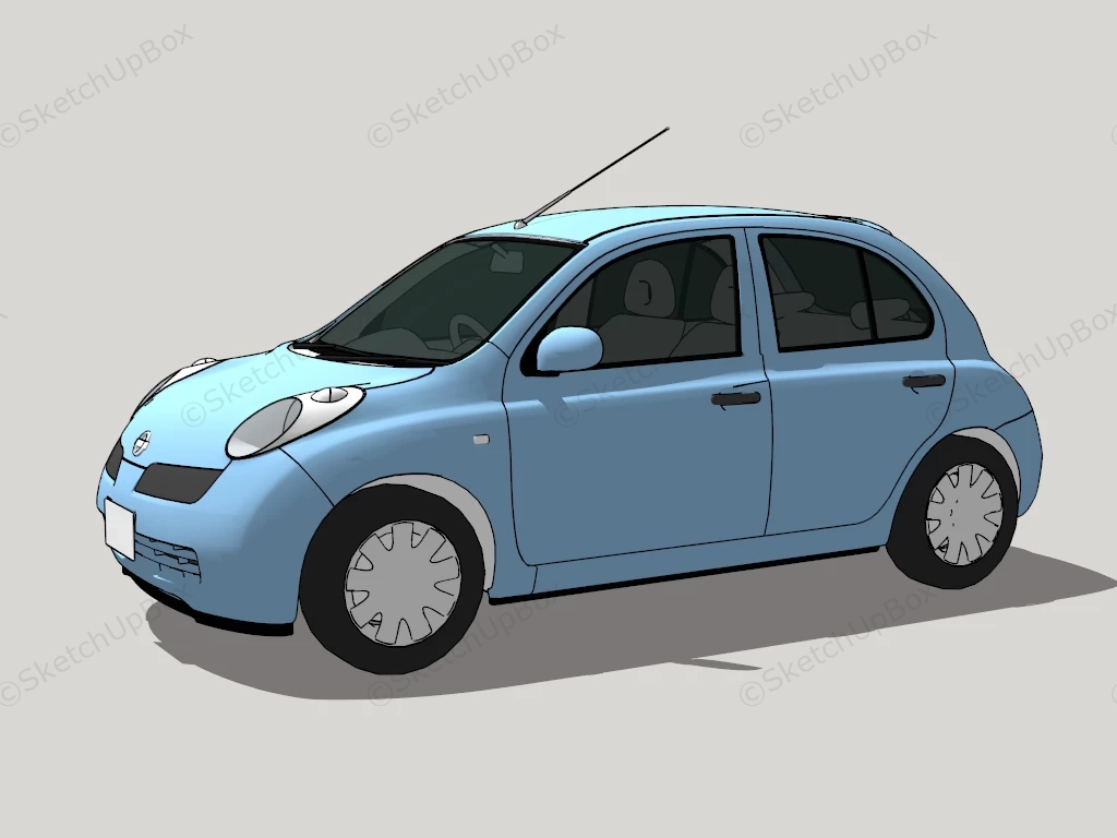 Nissan Micra sketchup model preview - SketchupBox