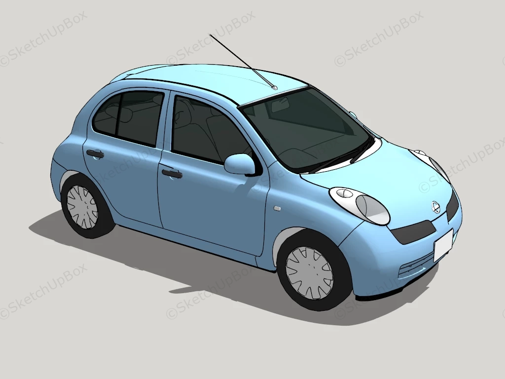 Nissan Micra sketchup model preview - SketchupBox