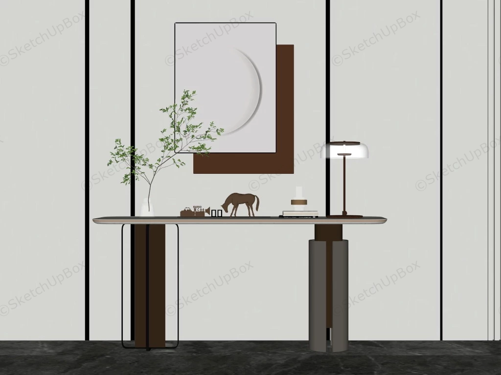 Minimalist Console Table sketchup model preview - SketchupBox