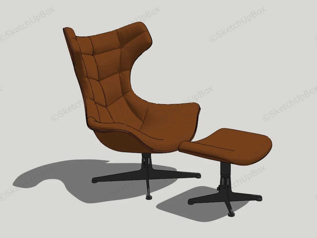 Eames Lounge Chair And Ottoman sketchup model preview - SketchupBox