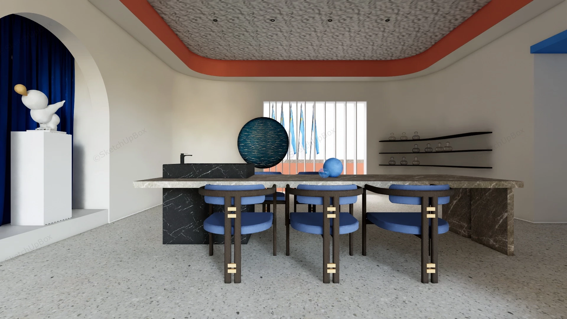 Small Office Bar Design sketchup model preview - SketchupBox