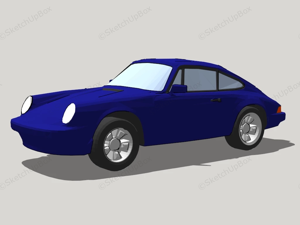 82 Porsche 911 Carrera sketchup model preview - SketchupBox