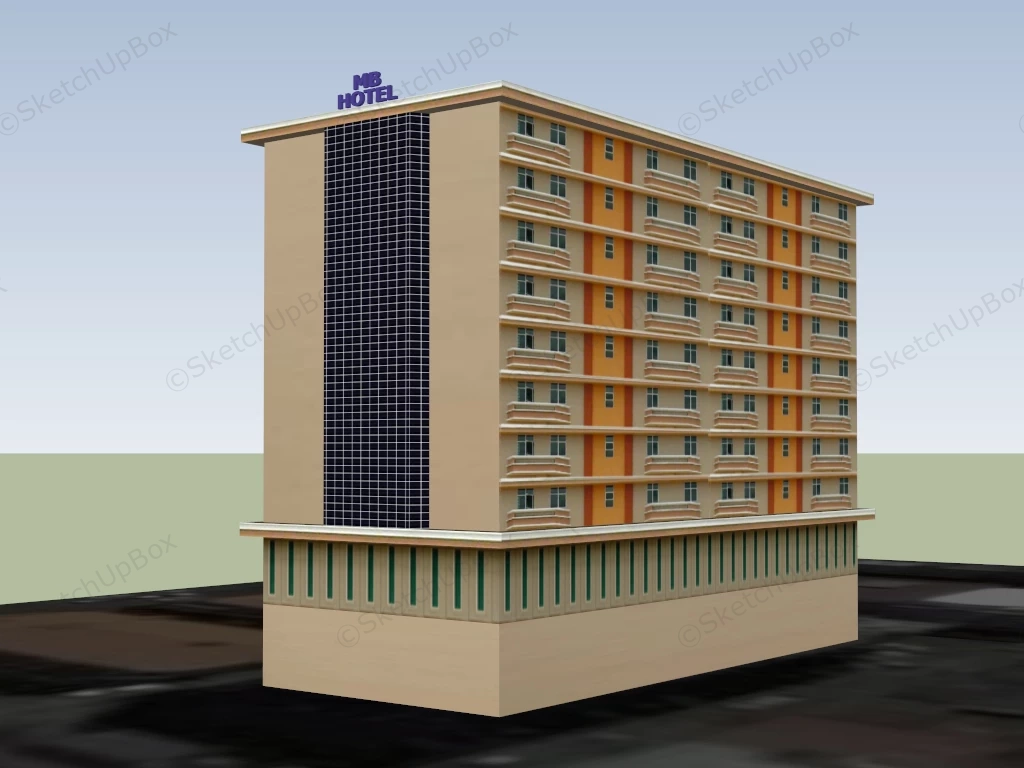 MB Hotel Tawau sketchup model preview - SketchupBox