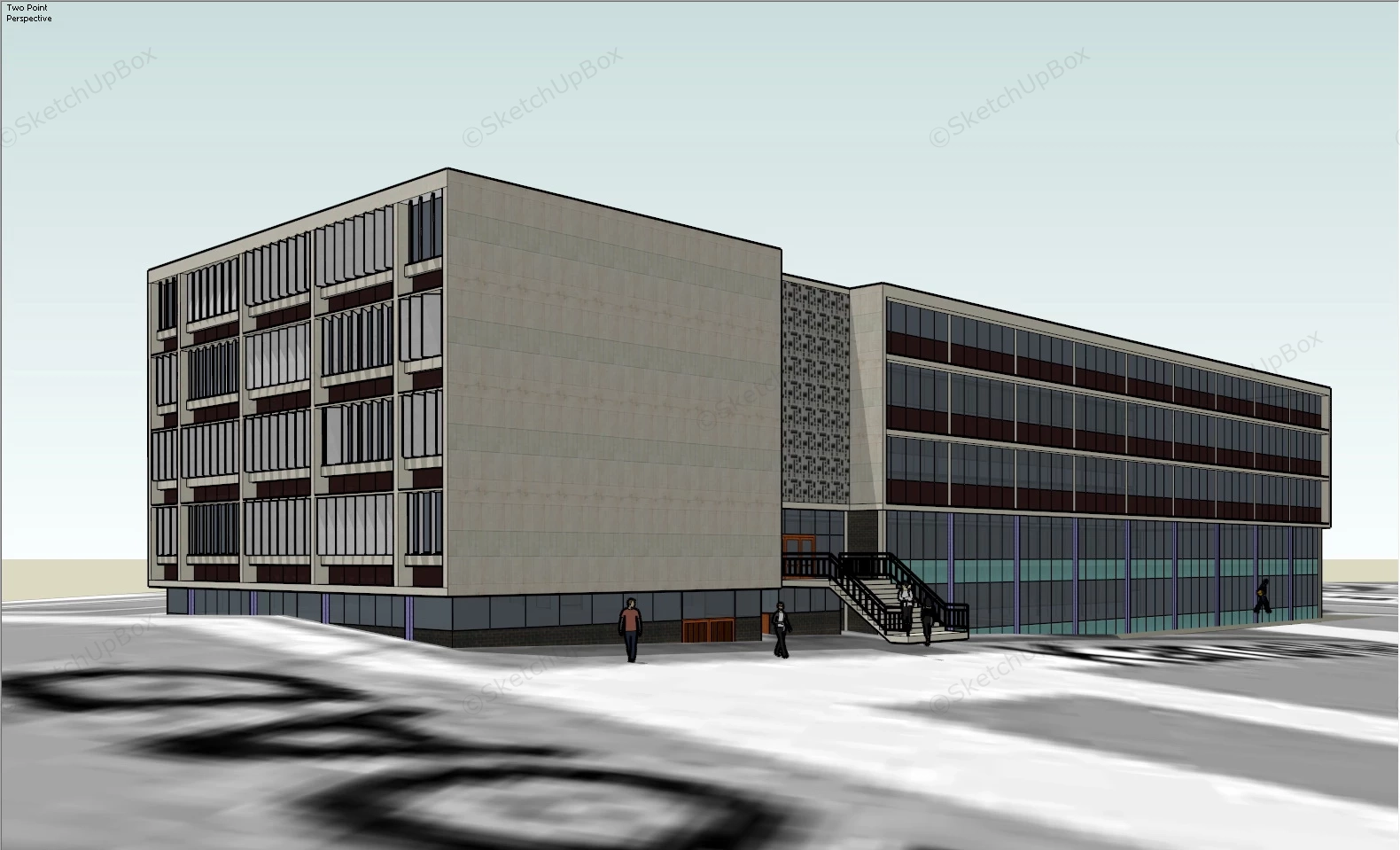 Natural Sciences Laboratory Building sketchup model preview - SketchupBox