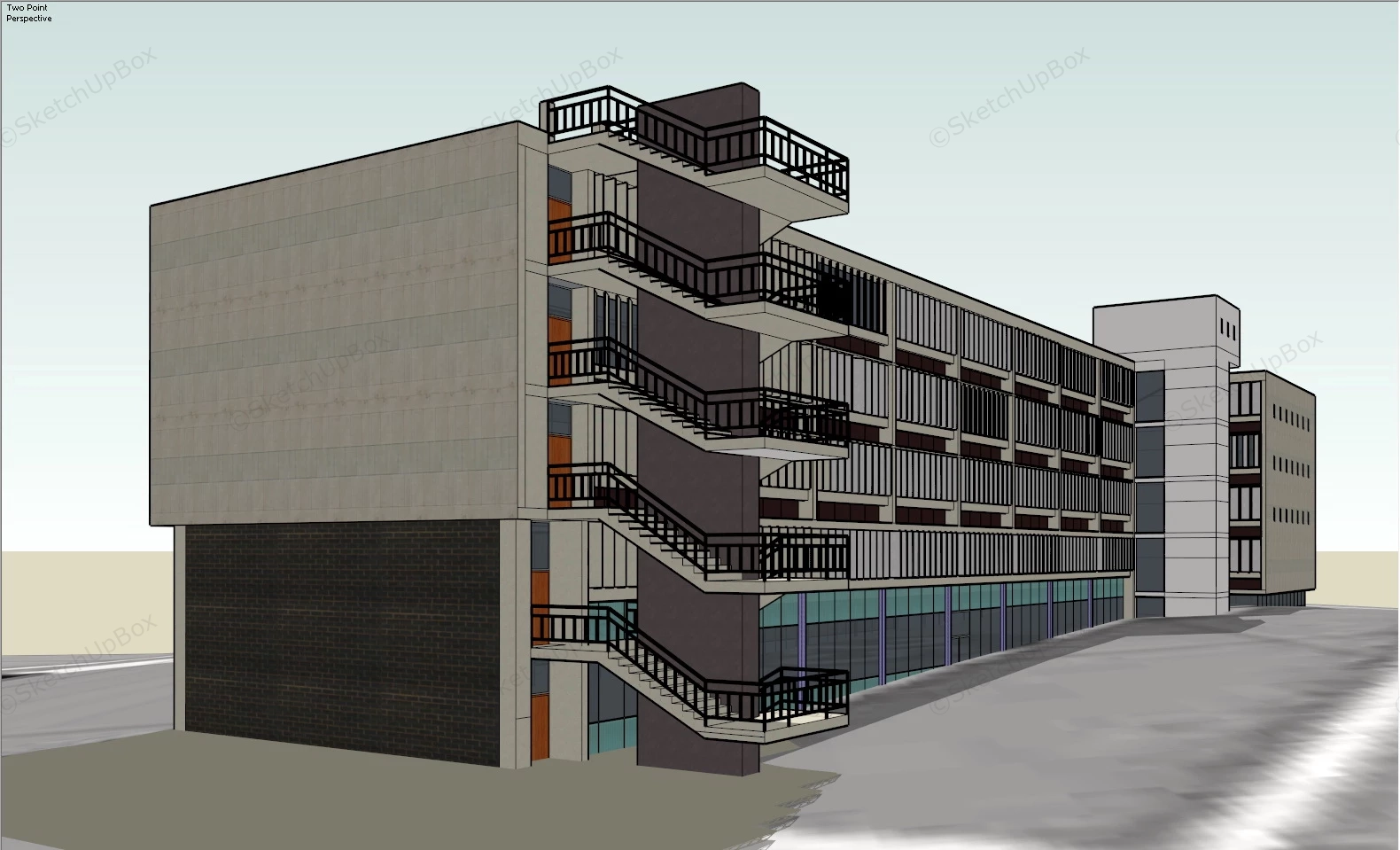 Natural Sciences Laboratory Building sketchup model preview - SketchupBox