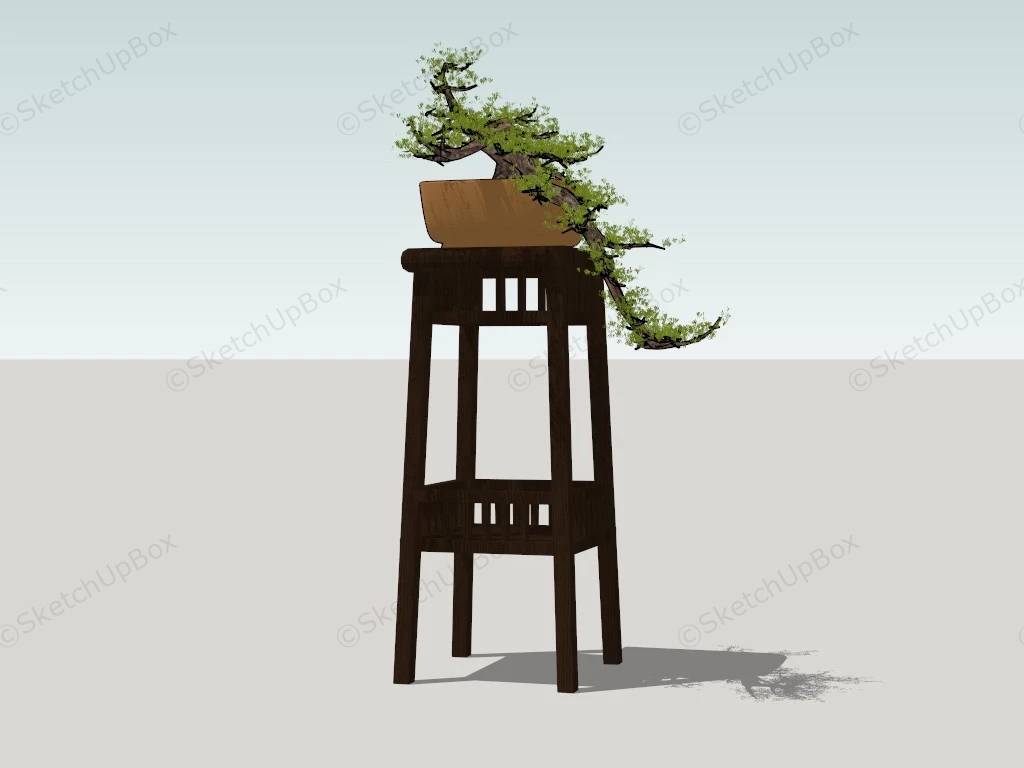 Bonsai Tree On Stand sketchup model preview - SketchupBox