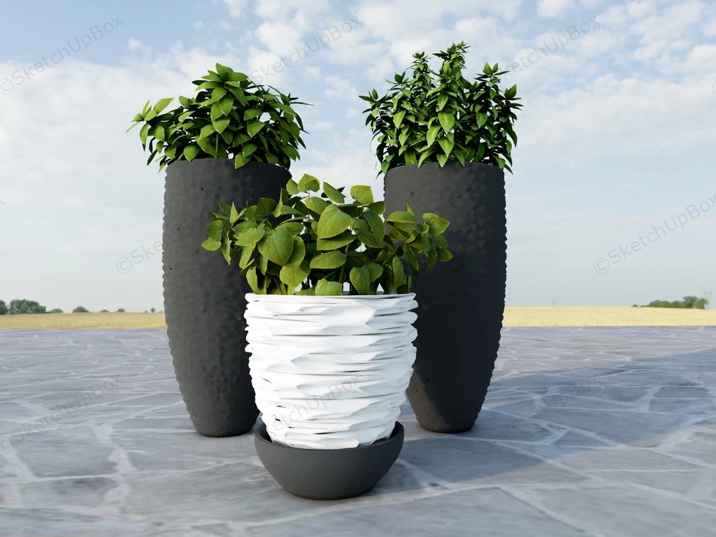 Herb Garden Planters sketchup model preview - SketchupBox