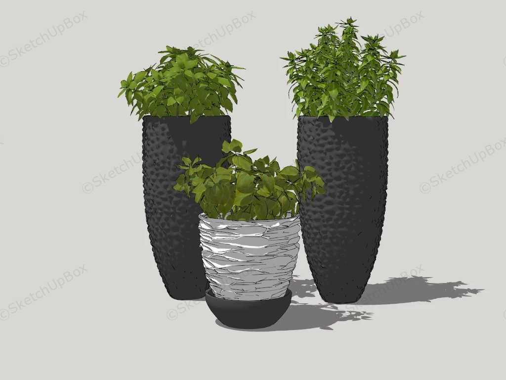 Herb Garden Planters sketchup model preview - SketchupBox