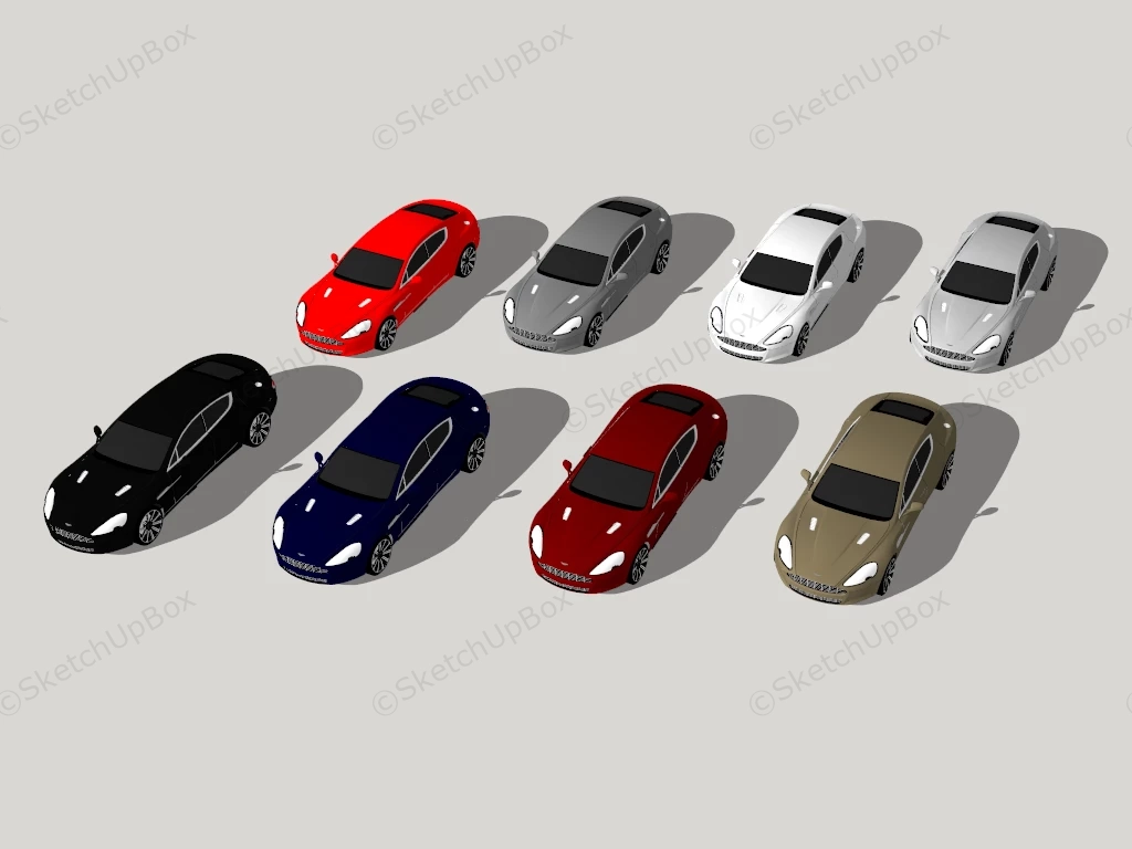 Aston Martin Rapide sketchup model preview - SketchupBox