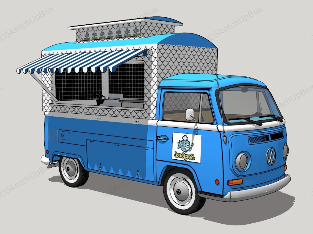 VW Food Truck sketchup model preview - SketchupBox