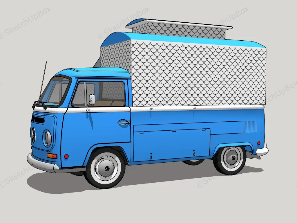 VW Food Truck sketchup model preview - SketchupBox