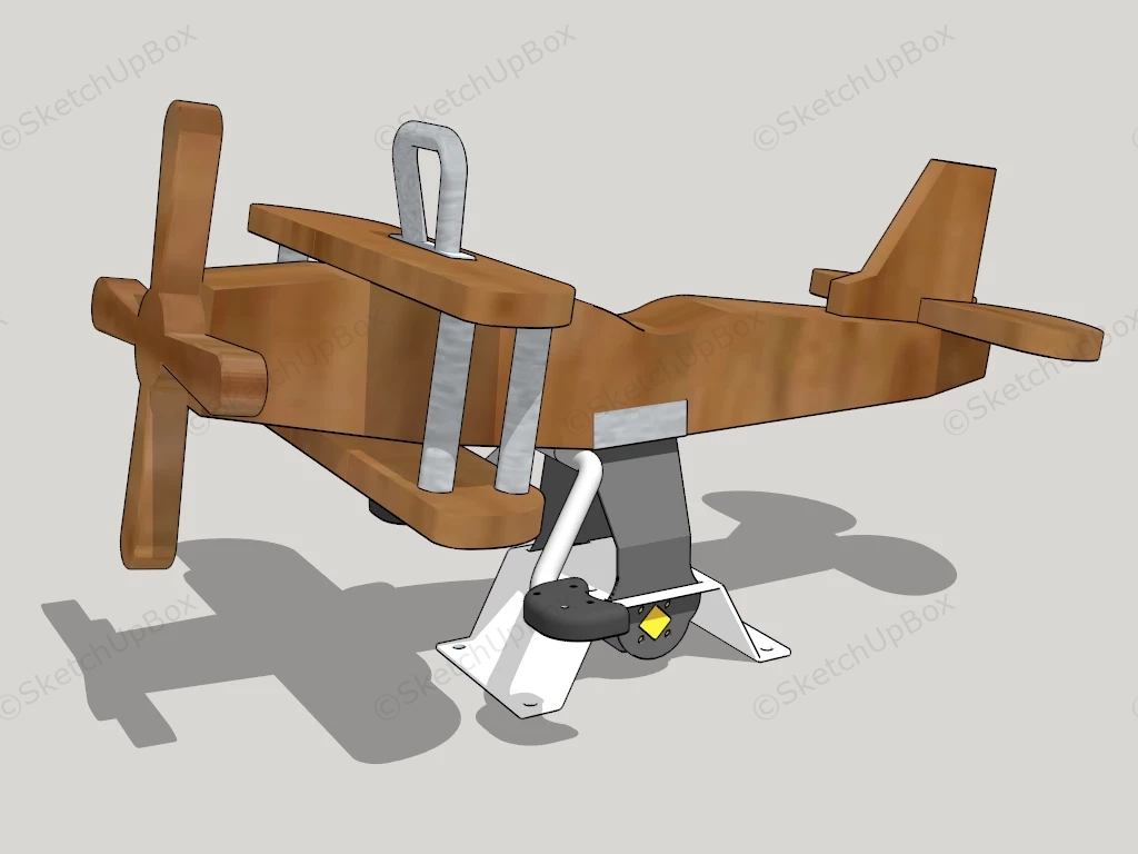 Wooden Airplane Ride On Toy sketchup model preview - SketchupBox