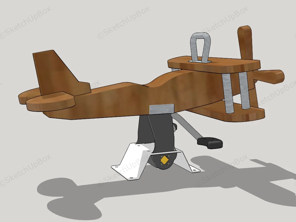 Wooden Airplane Ride On Toy sketchup model preview - SketchupBox