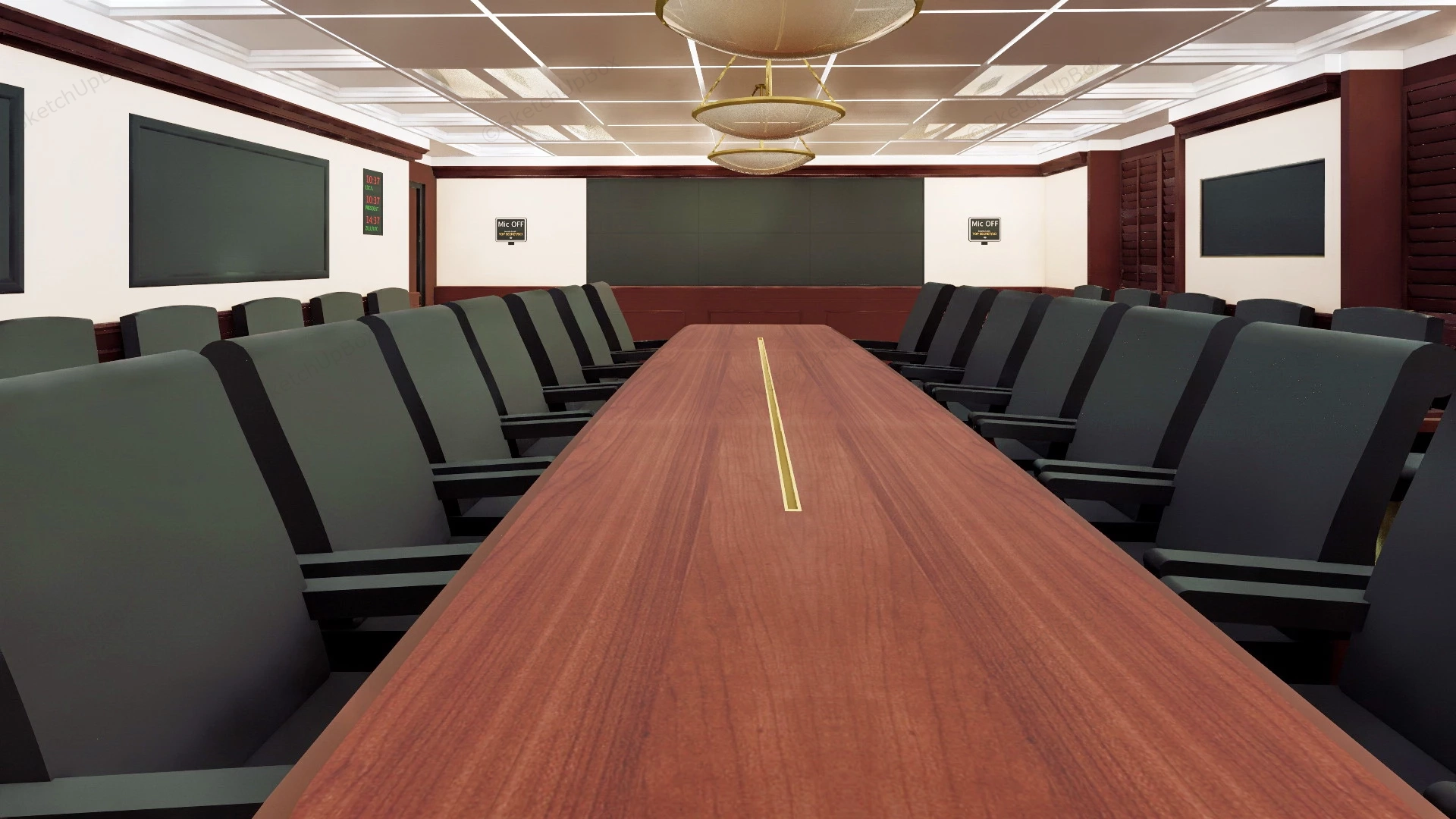 Retro Conference Room sketchup model preview - SketchupBox