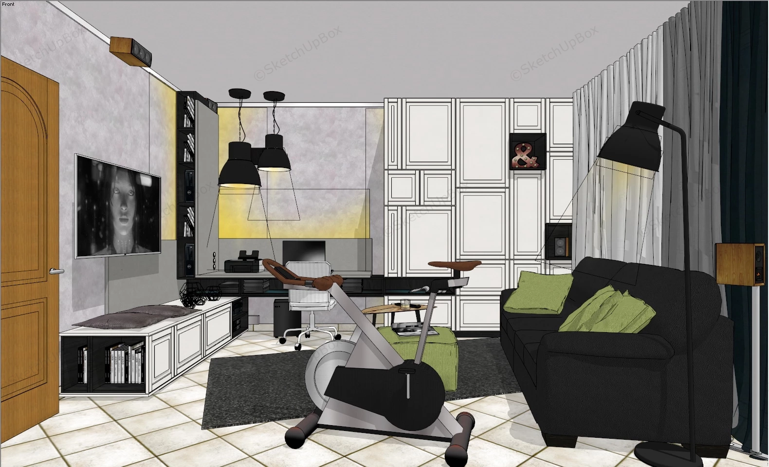 Single Guy Apartment Idea sketchup model preview - SketchupBox