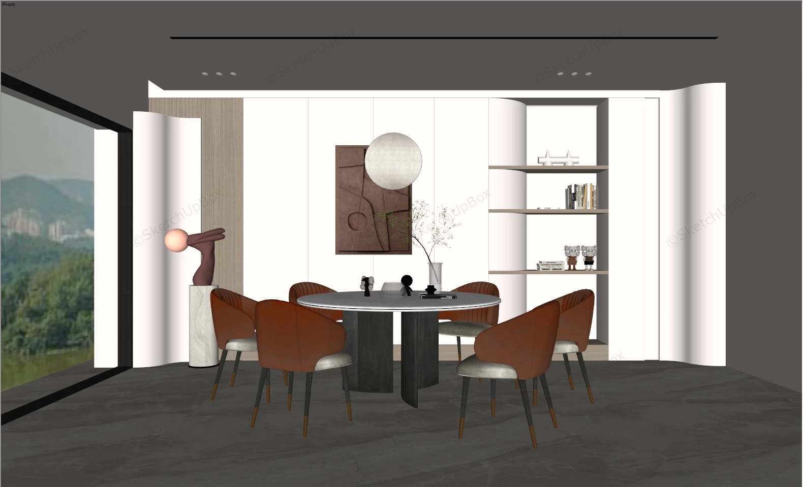 Minimalist Dining Room Idea sketchup model preview - SketchupBox