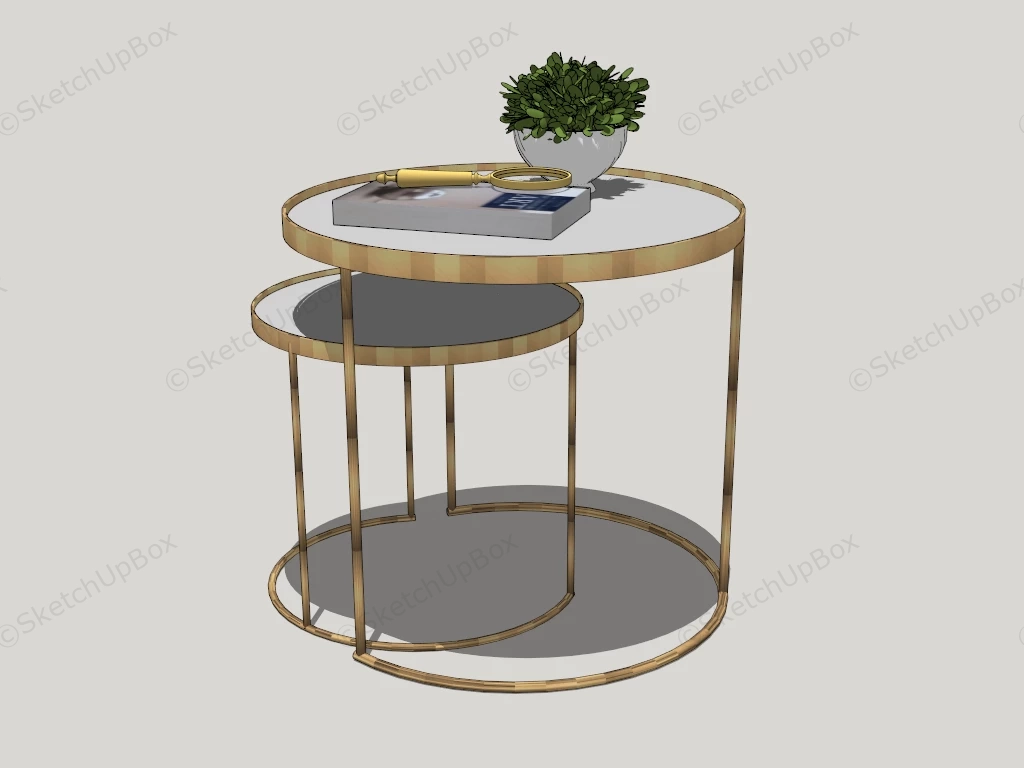 Nesting Side Tables sketchup model preview - SketchupBox