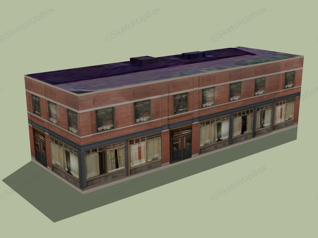 Fortunato Pizza Italian Restaurant sketchup model preview - SketchupBox