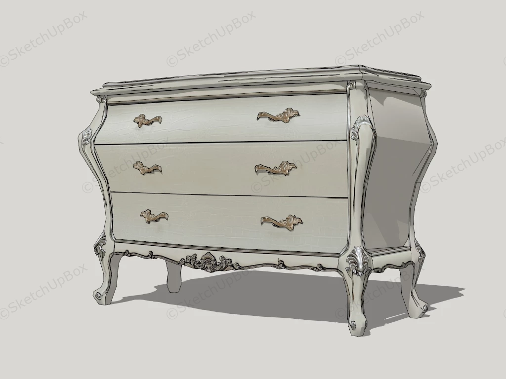 Antique Chest Of Drawers sketchup model preview - SketchupBox