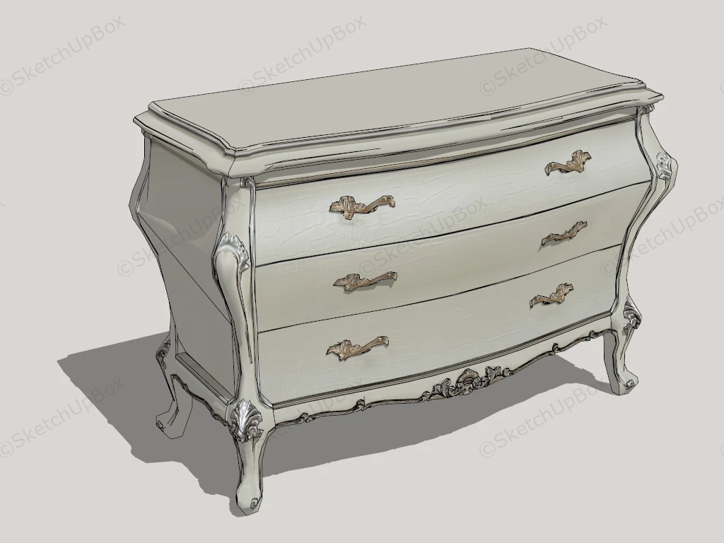 Antique Chest Of Drawers sketchup model preview - SketchupBox