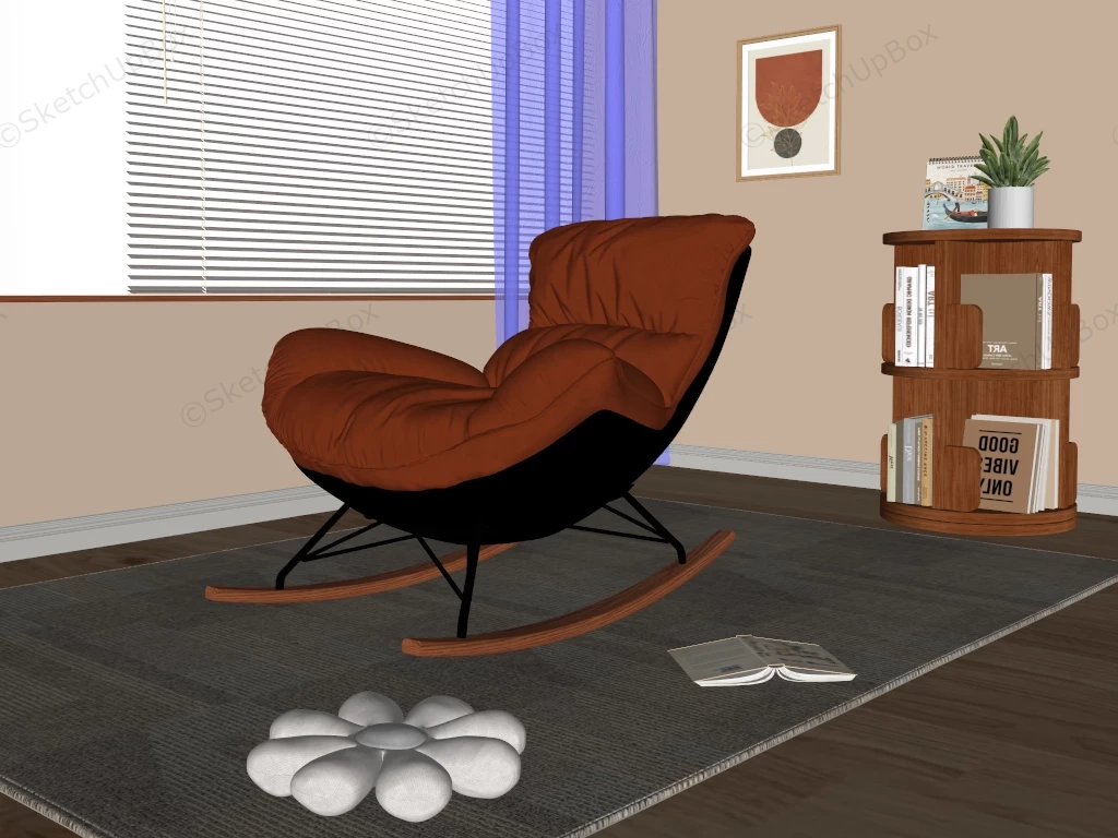 Living Room Rocking Chair sketchup model preview - SketchupBox