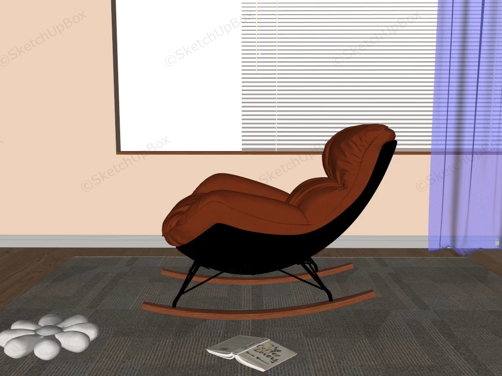 Living Room Rocking Chair sketchup model preview - SketchupBox