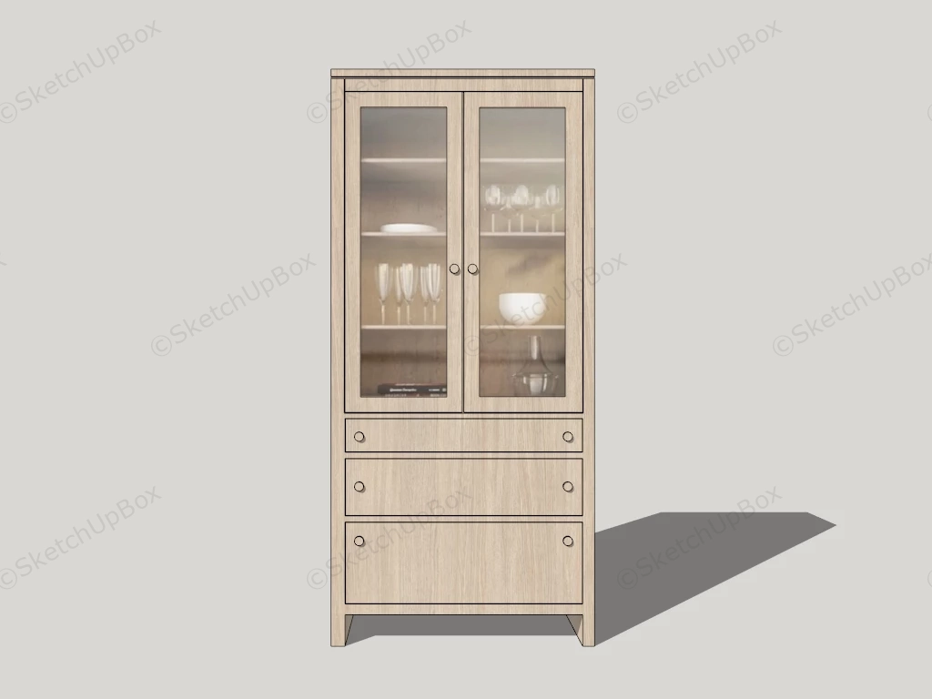 Tall Cupboard Cabinet sketchup model preview - SketchupBox