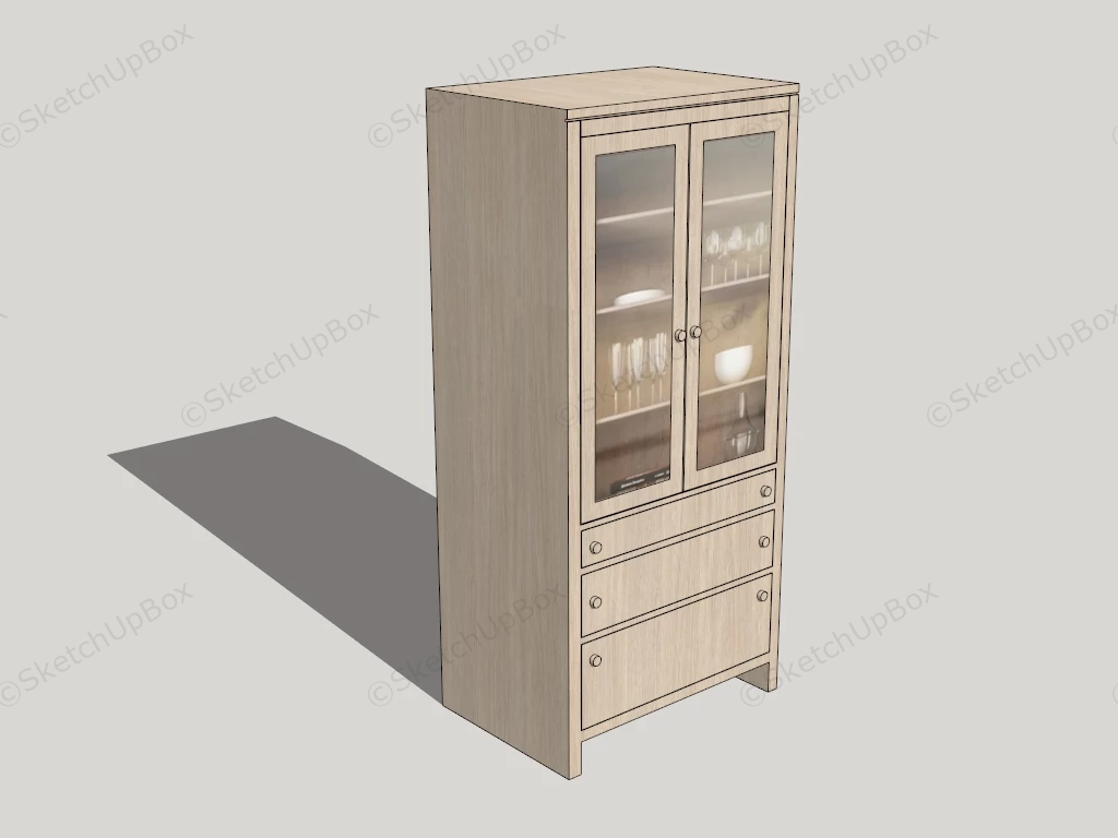 Tall Cupboard Cabinet sketchup model preview - SketchupBox