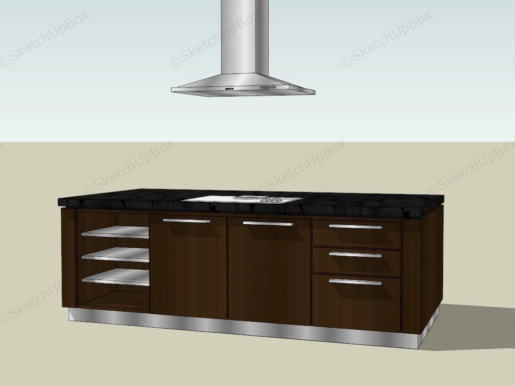 Kitchen Island And Hood sketchup model preview - SketchupBox