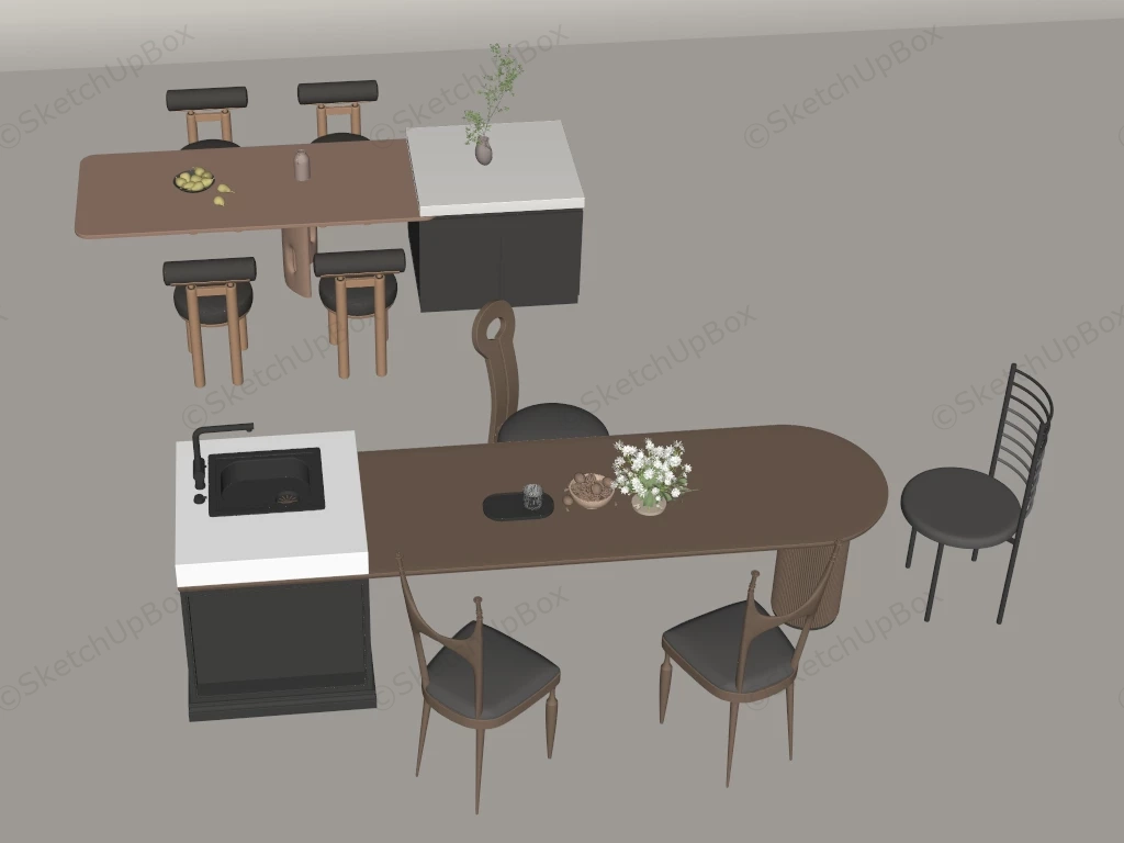 Home Bar Island Ideas sketchup model preview - SketchupBox