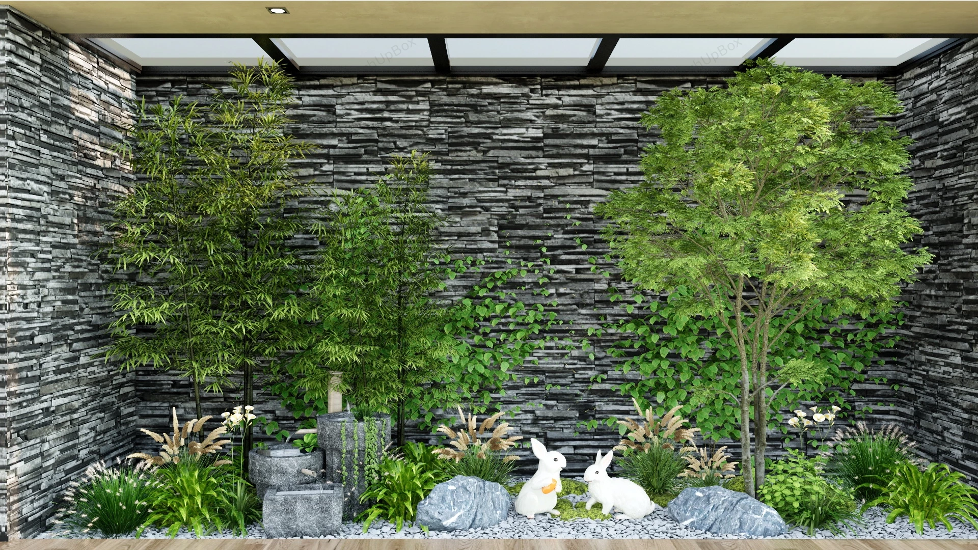 Beautiful Indoor Garden Design Idea sketchup model preview - SketchupBox