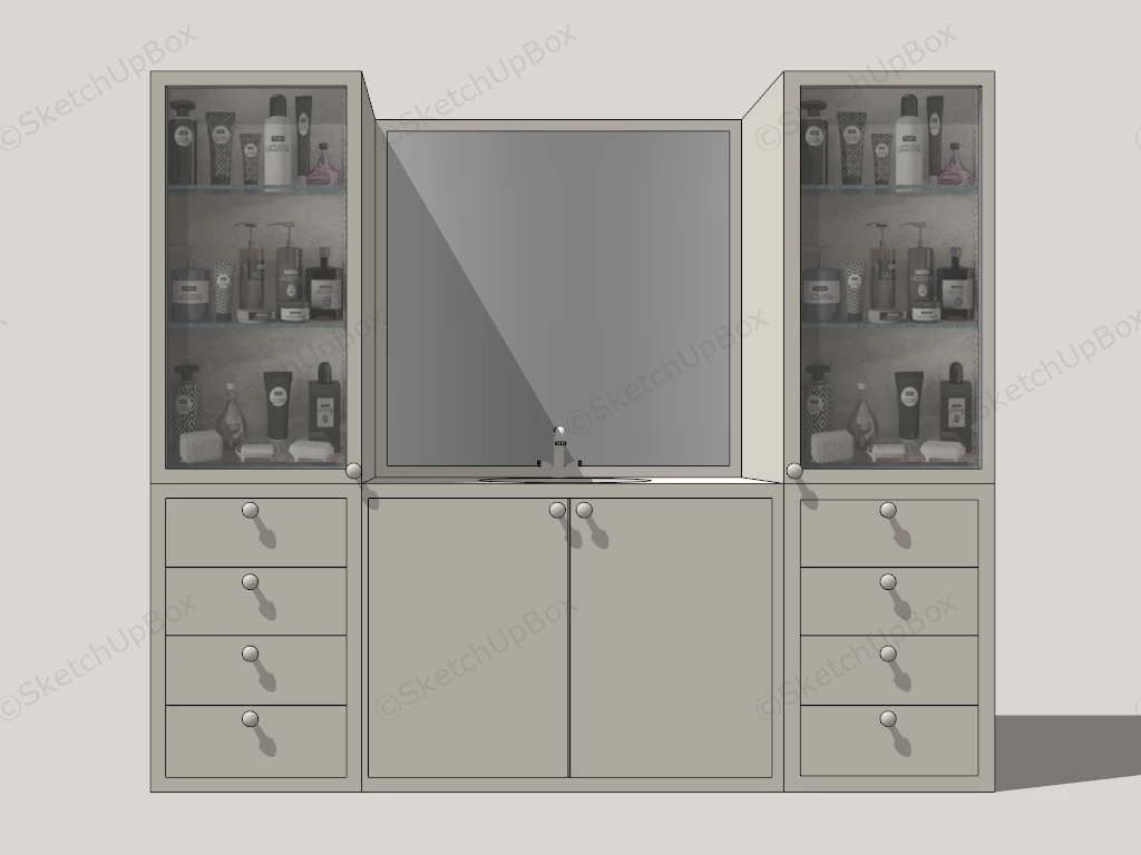 Bathroom Vanity Cabinets With Sink sketchup model preview - SketchupBox