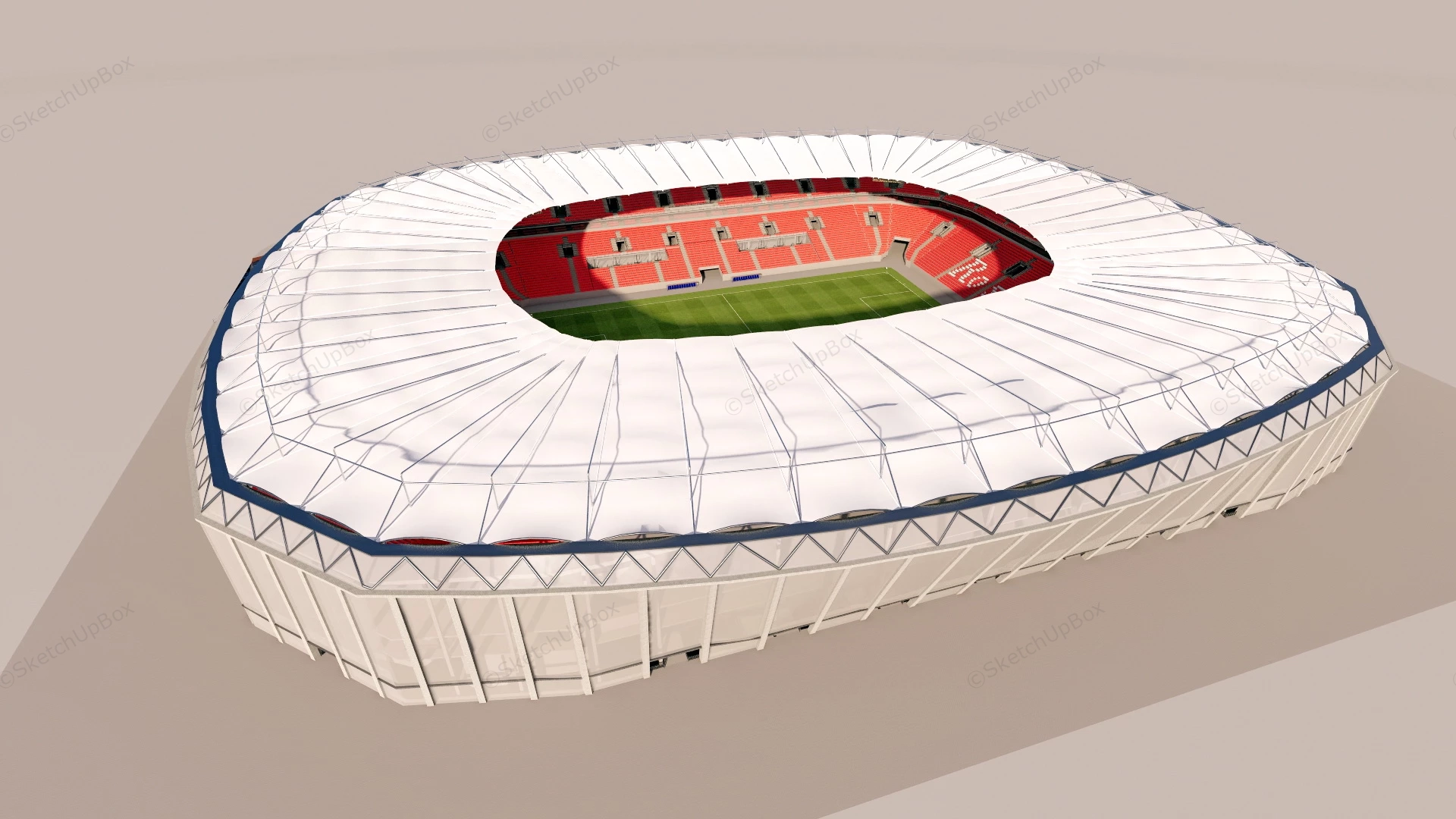 Bologna Football Stadium sketchup model preview - SketchupBox