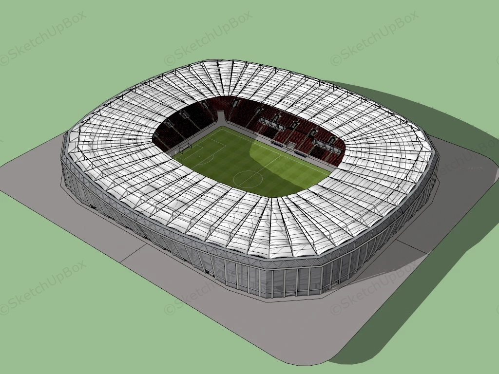 Bologna Football Stadium sketchup model preview - SketchupBox