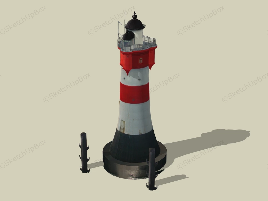 Vintage Lighthouse sketchup model preview - SketchupBox